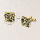 Custom Handwriting and Actual Fingerprint Square Cuff Links Cufflink.